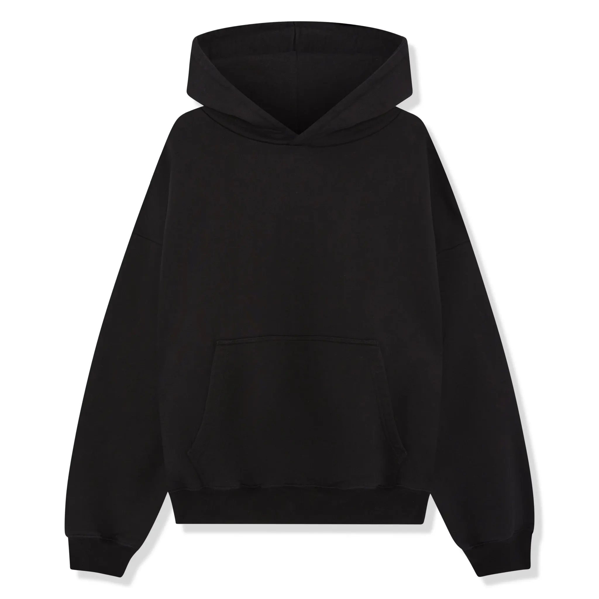 Front View of Summit Heavyweight Black Hoodie 13561424